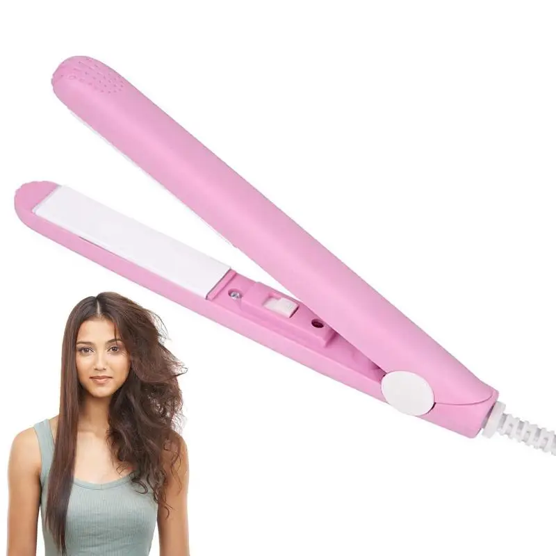 

Hair Curling Straightener Mini Fluffy Dual Styler Ceramic Iron Add Long Lasting Curls Waves Fast Heating Curler