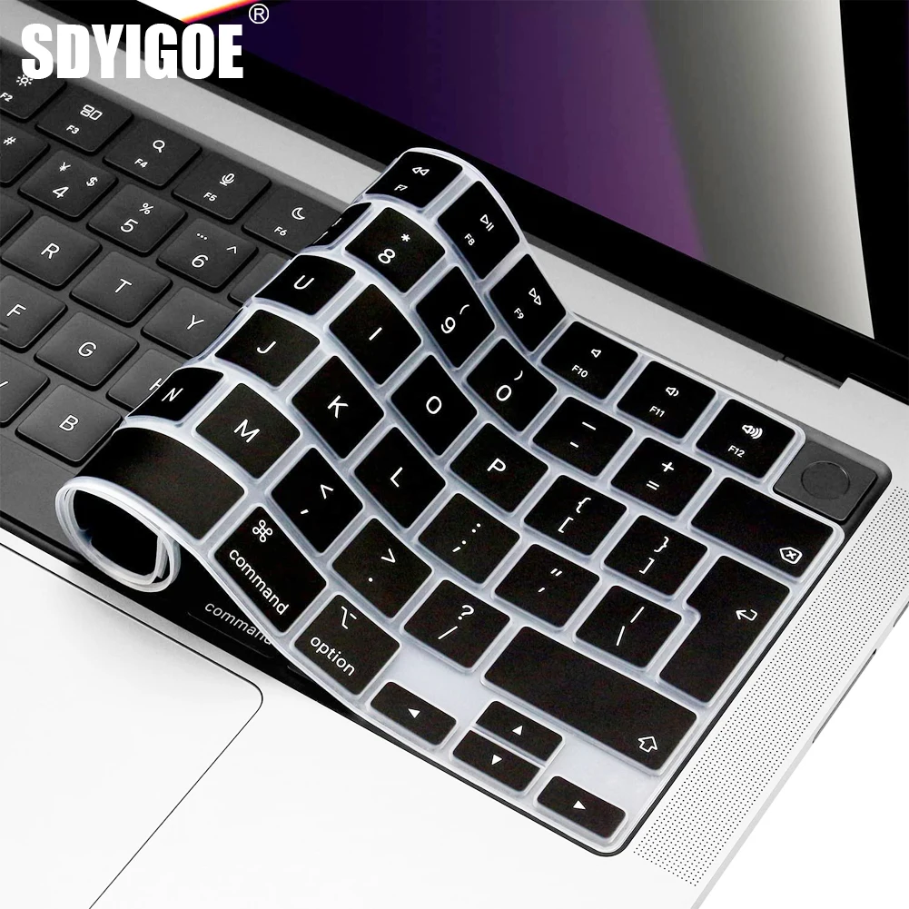 Keyboard Cover For 2005 - 2022 New M2/M1 Macbook Pro /Air 13/15/13.6/16/12 inch Skin (UK/US Layout)A2681/A2442/A2779/A2780/A2338