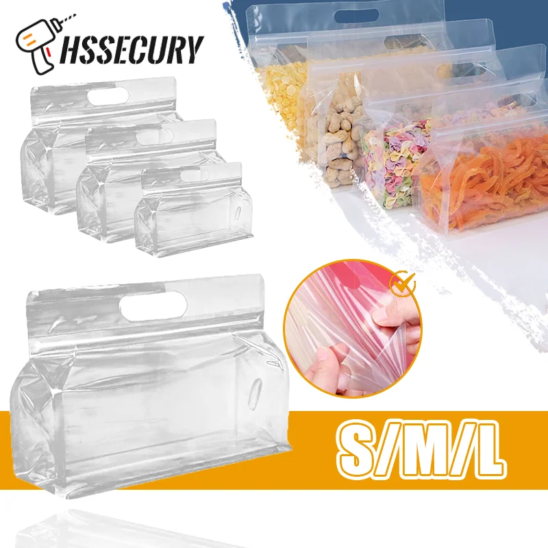 

Silicone Food Storage Bag Reusable Stand Up Zip Shut Bag Ziplock Bag Portable Leakproof Containers Fresh Wrap Bags Kitchen Tools