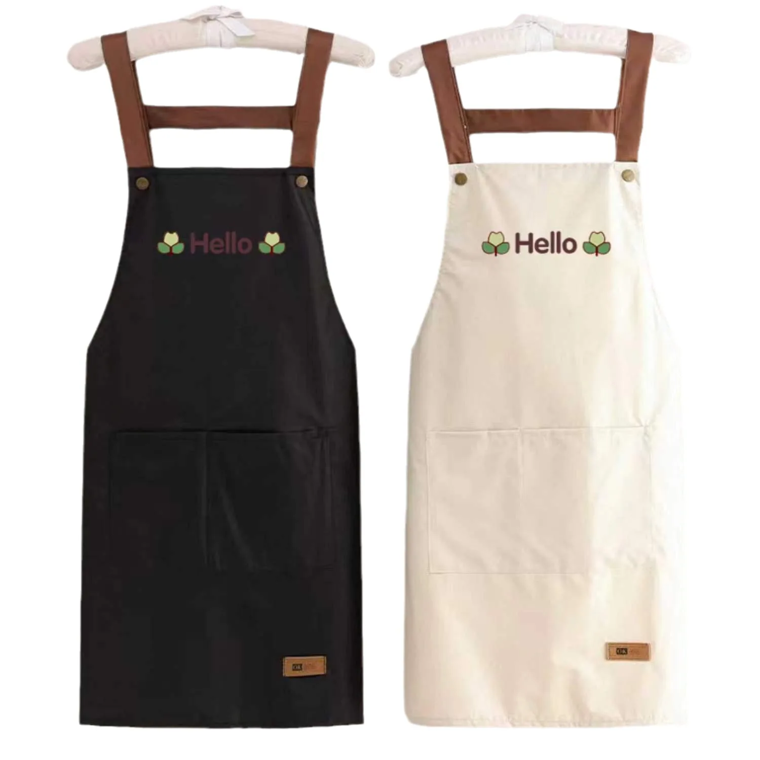 

Kitchen Apron Household Chef Baking Pocket Cooking Cleaning Waterproof Adult Sleeveless Household Summer Men's and Women's Apron