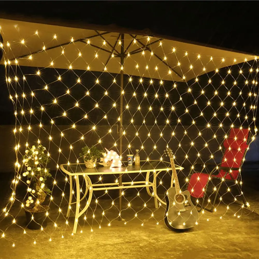 

4mx6M 1.5MX1.5M 2x3M Garlands LED String Christmas Net Lights Fairy Xmas Party Garden Wedding Courtyard Decoration Curtain Light