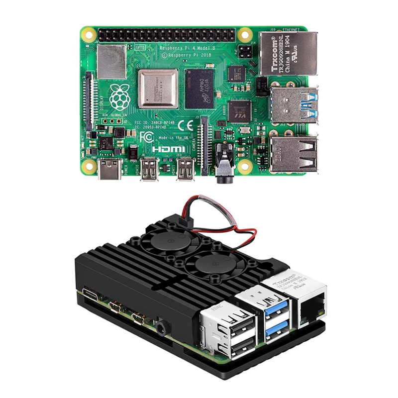 

Original Raspberry Pi 4 Model B 2GB 4GB 8GB RAM 64bit QuadCore 1.5GHz Built-in WiFi BLE Pi4 Board With Aluminum Case Enclosure