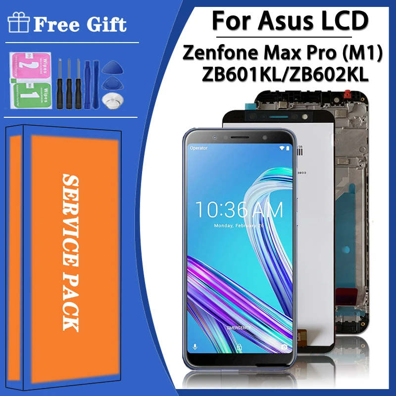 ЖК-дисплей 5,99 дюйма для Asus Zenfone Max Pro (M1) ZB601KL/ZB602KL, сенсорный экран с цифровым преобразователем для Asus X00TD, X00TDB, X00TDA, X00T, X00TDE LCD