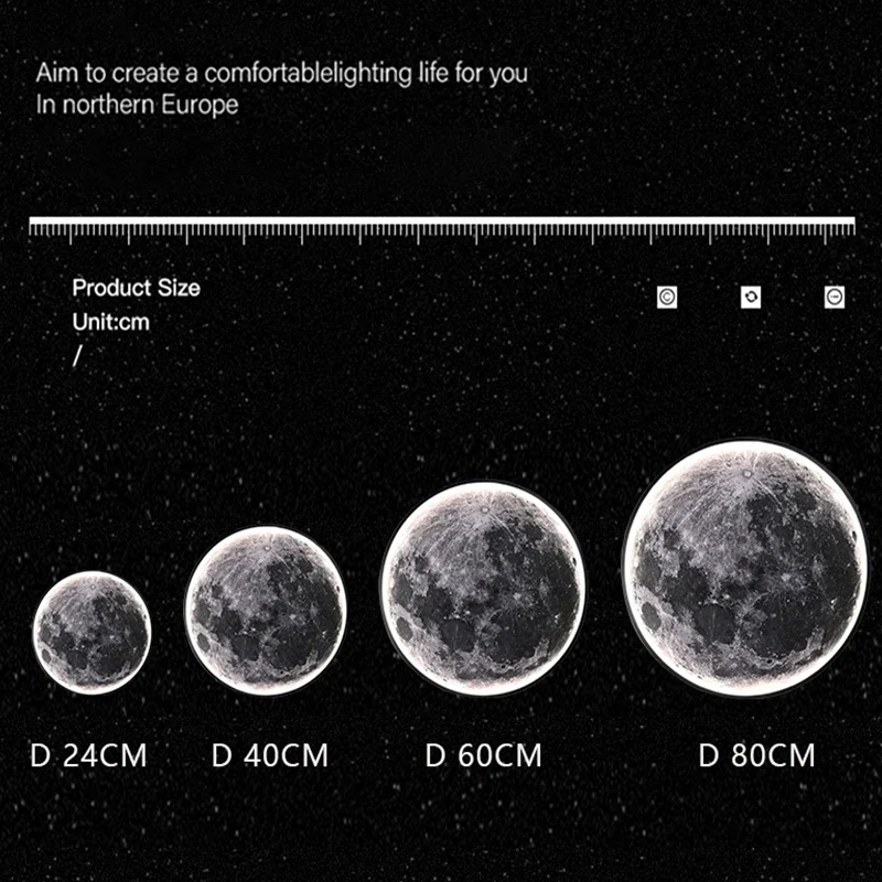 Современная настенная лампа светодиодный Moon потолочные светильники для спальни
