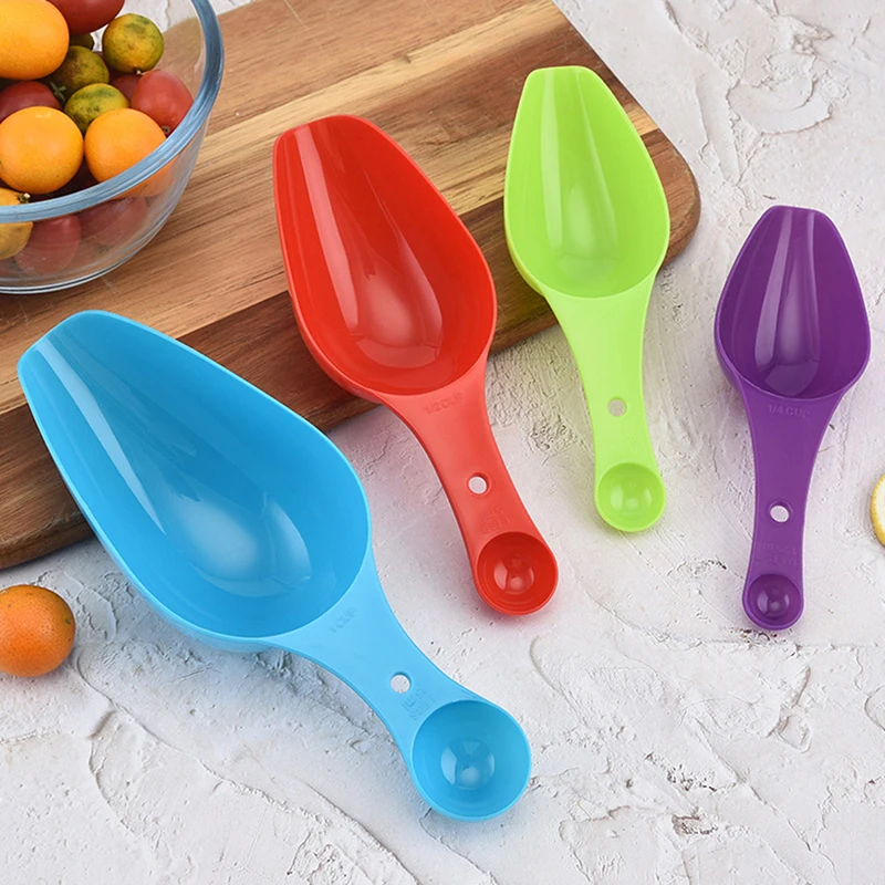 

4Pcs Double Head Teaspoon Seasoning Flour Kitchen Measuring Spoons Cups