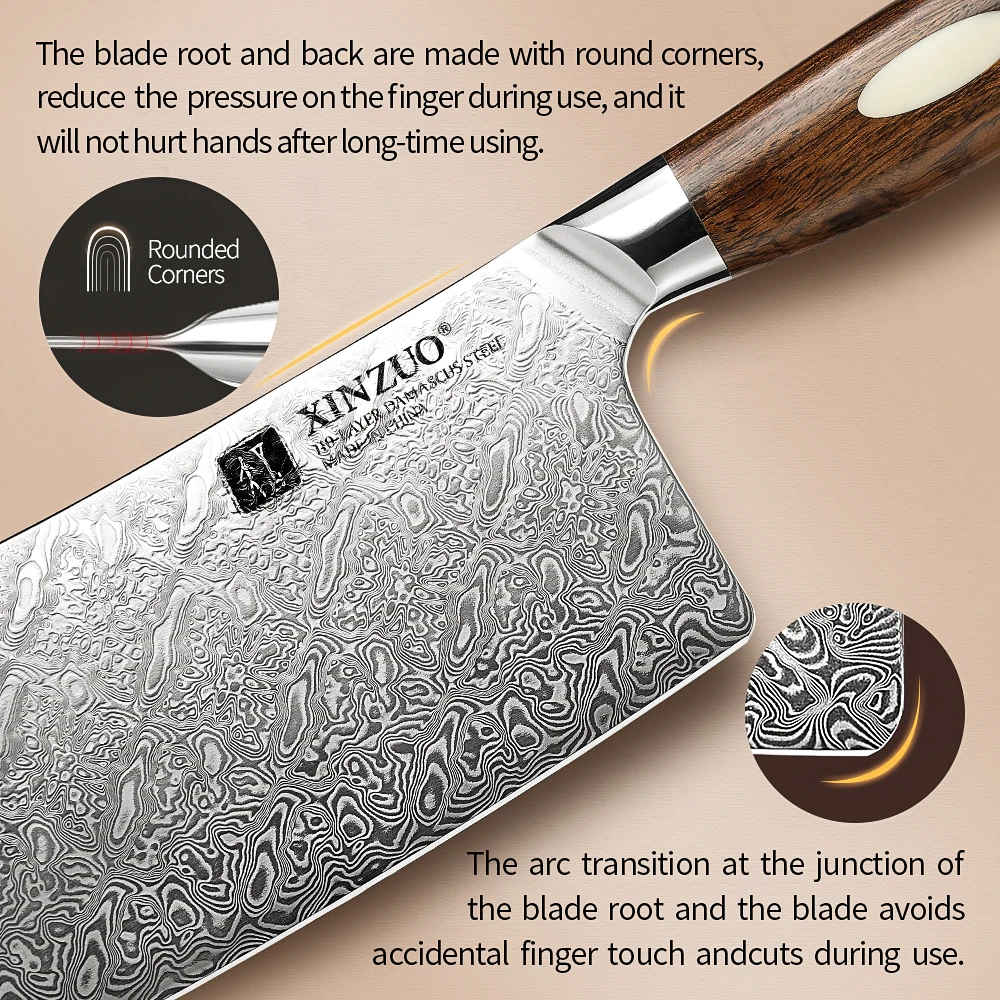 XINZUO Профессиональный нож шеф-повара 6 9 дюйма измельчитель костей двухъядерный