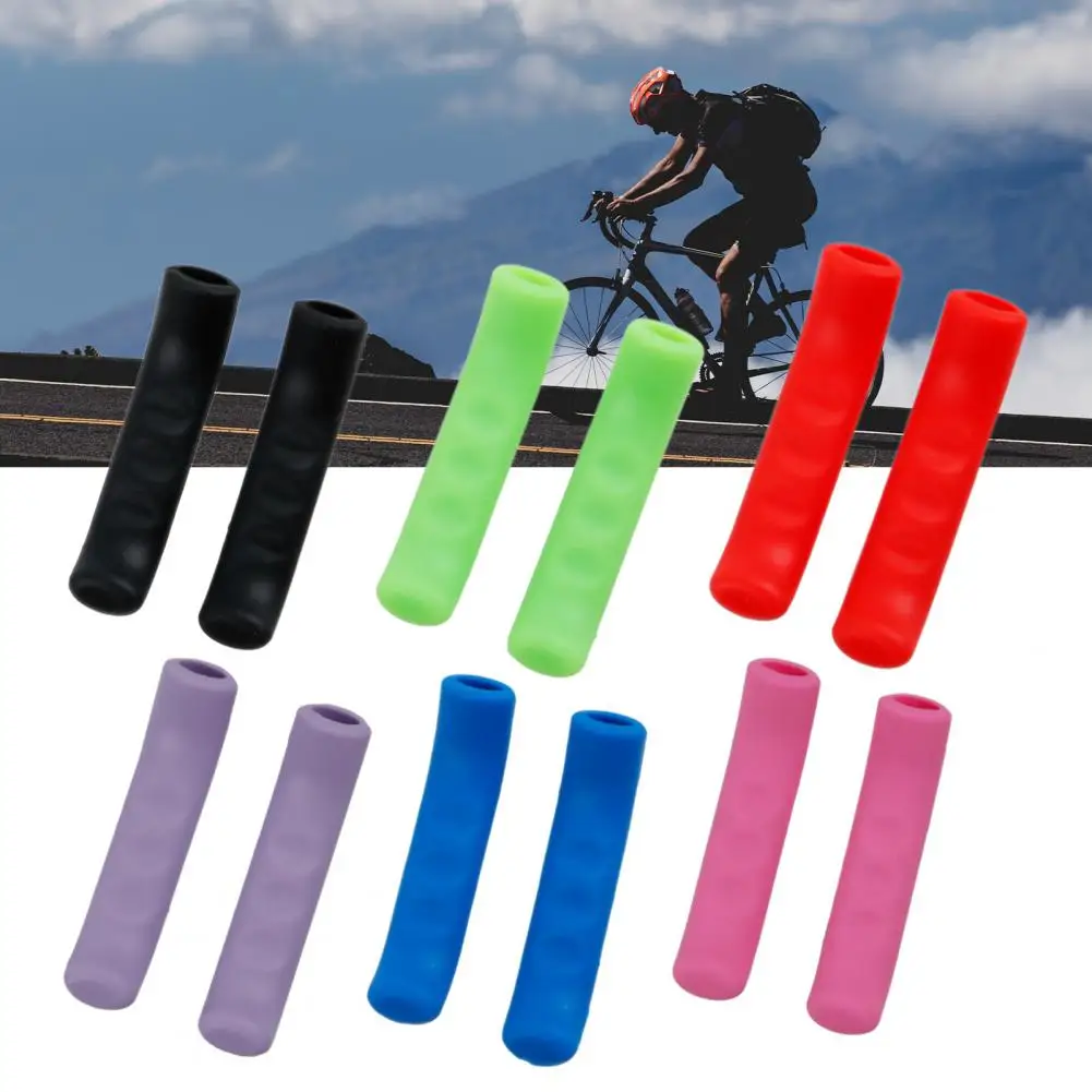 

1 Pair Shock Absorption Scratch Proof Bicycle Brake Handlebar Covers Silicone Bicycle Brake Handle Sleeves Bike Accessories