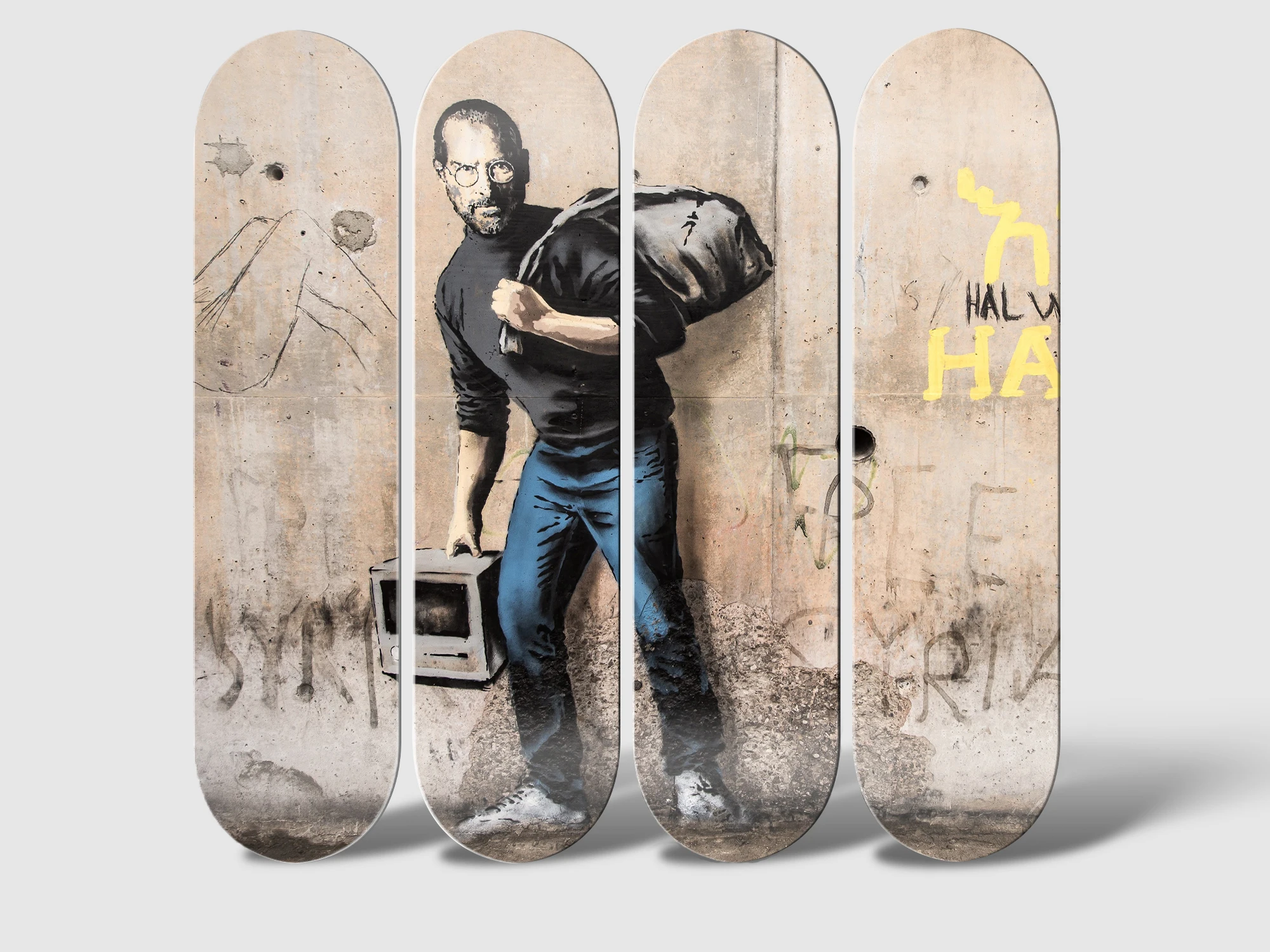 Винтажная Бэнкси Скейтборд настенное искусство граффити скейт-палуба настенная