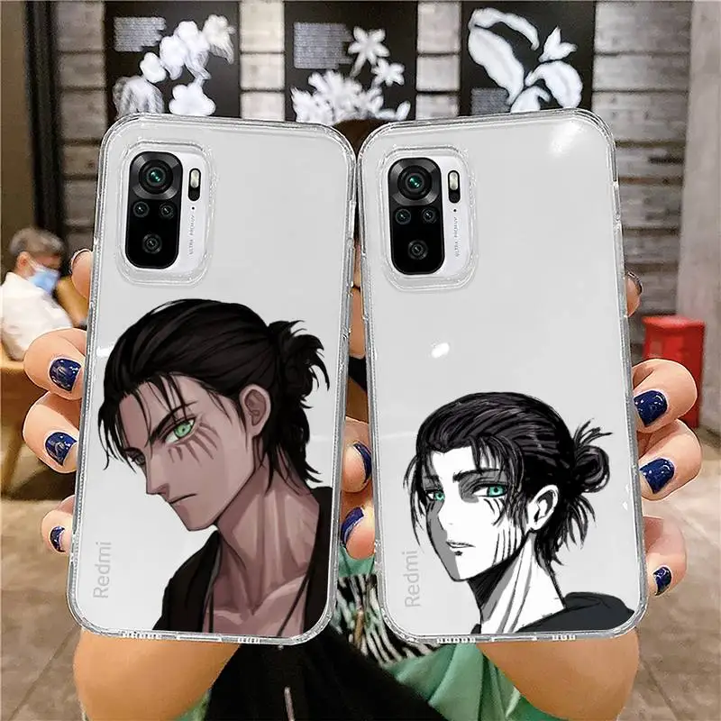 

Anime Japanese Allen Attack On Titan Phone Case For Xiaomi 11 Redmi Note 10 9 8 7 pro lite T A S 10T 9A 9S 8T Pro 4G Clear Case