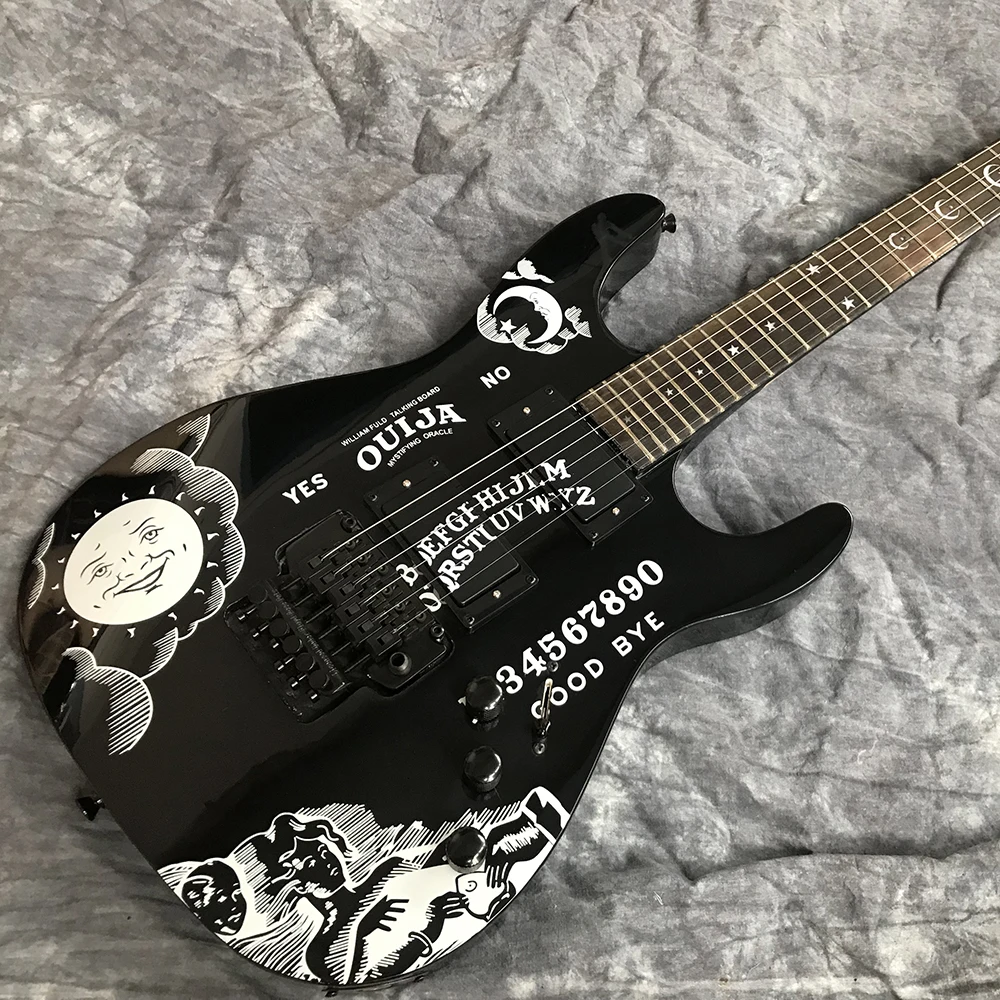 

Silver Pink Kirk Hammett KH-2 electric guitar, Floyd Rose Vibrato Bridge, lock String nut, Water transfer Guit