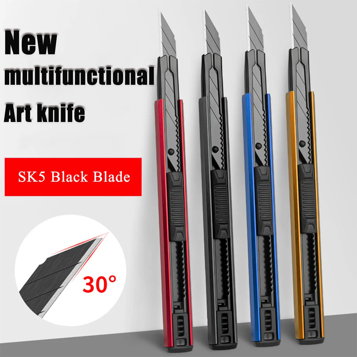 Универсальный художественный нож с реверсивным лезвием и системой блокировки