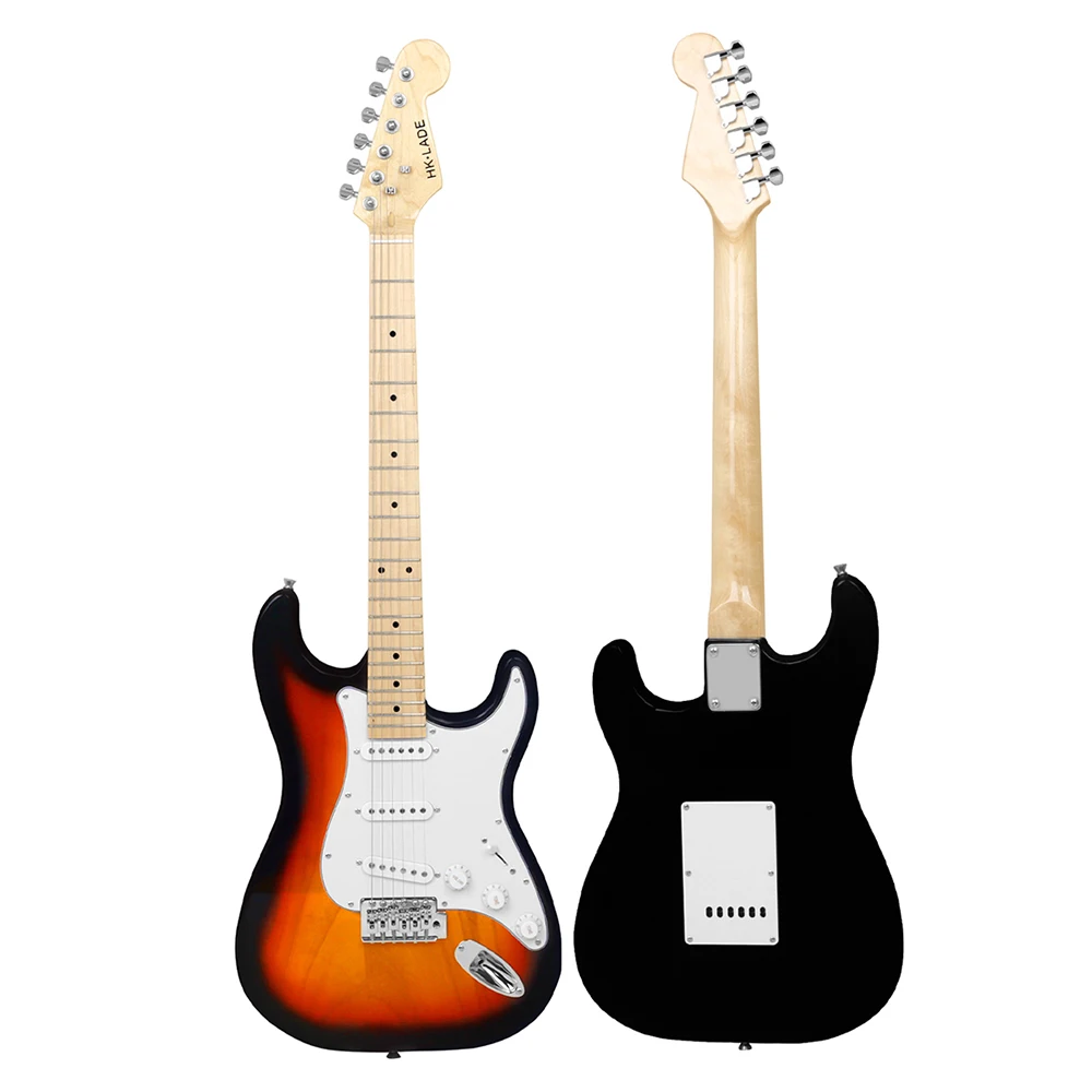 HK·LADE 6-струнная электрогитара с 22 ладами 39-дюймовый кленовый корпус ремешком для