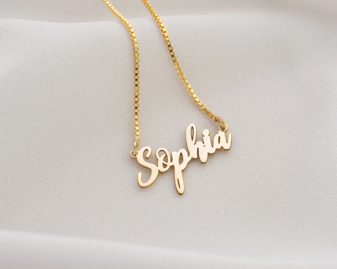 Box Chain Personalized Name Smart Necklace For Girl Gifts Women's Neck Chain Necklaces Fashion Jewelry Birthday Mother