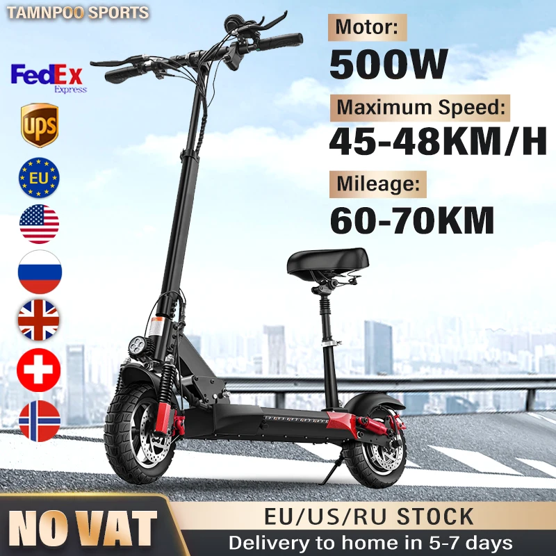 

M4 Pro Powerful Electric Scooter 500W 48V 18AH 45KM/H Top Speed 60KM Range Off-Road Tire Folding Electric Kick Scooter for Adult