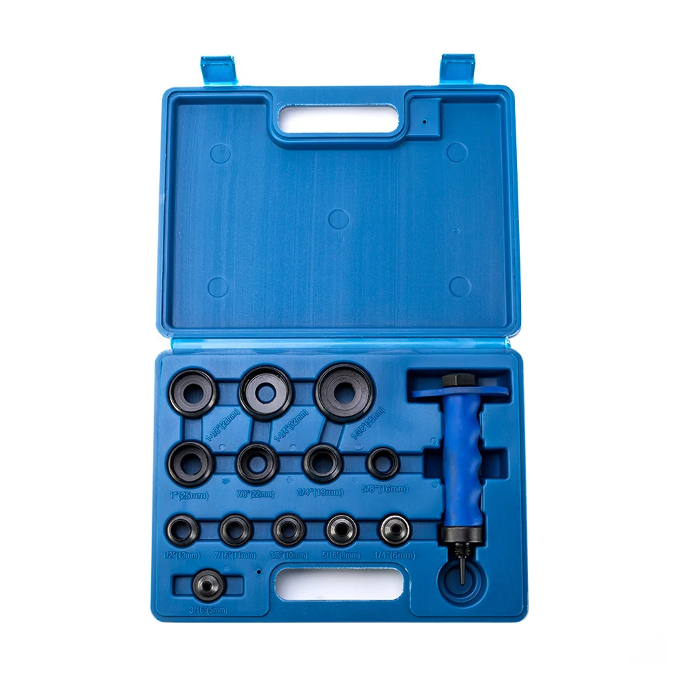

14pcs Hole Punch Set Round Portable 5-35mm High Carbon Steel DIY Leather Tools Gasket Cutter With Storage Case For Belt Durable