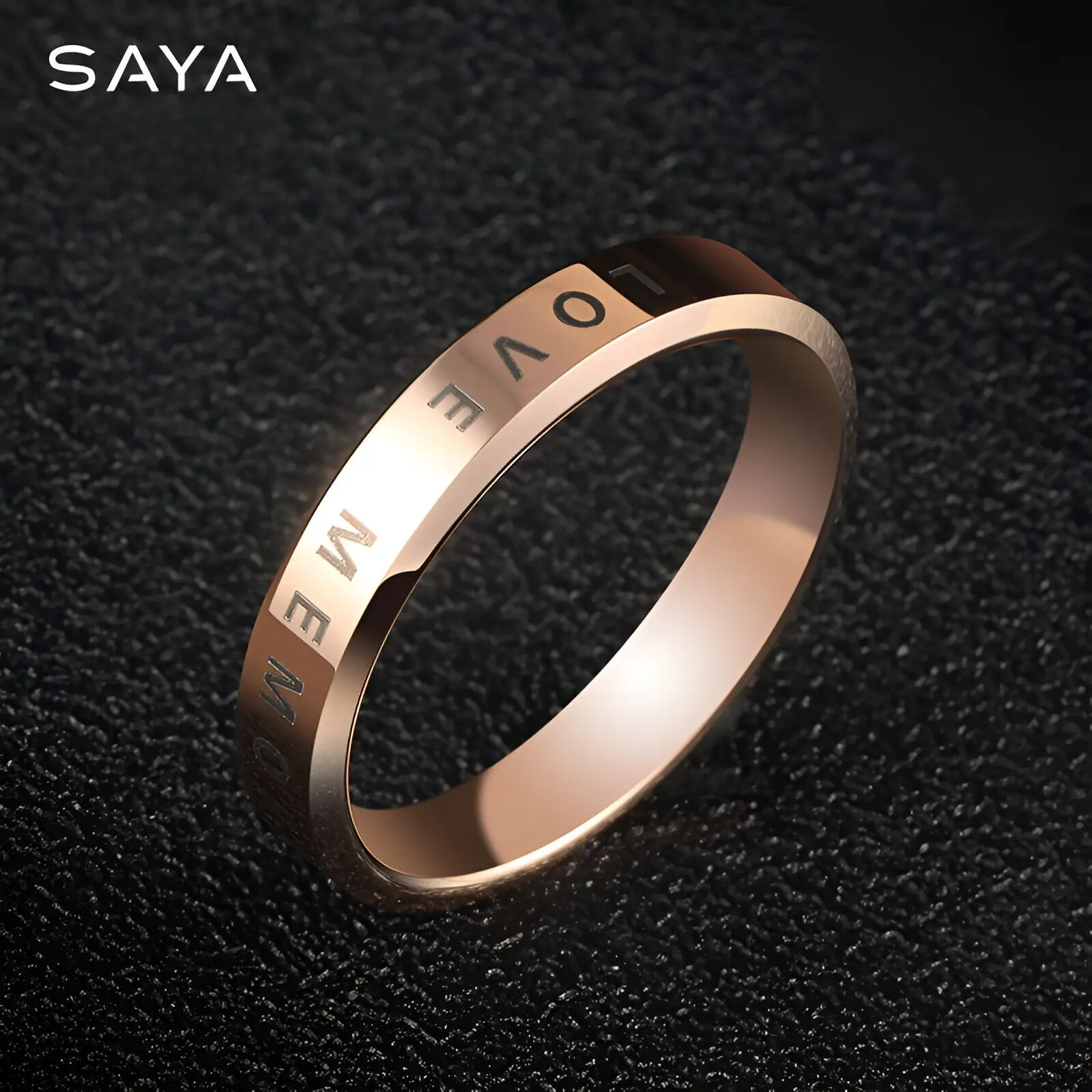 2023 New Tungsten Gold Rings Men And Women Oath of Love Fashion Shining Retro Party Wedding Deep carving,Engraving,Free Shipping
