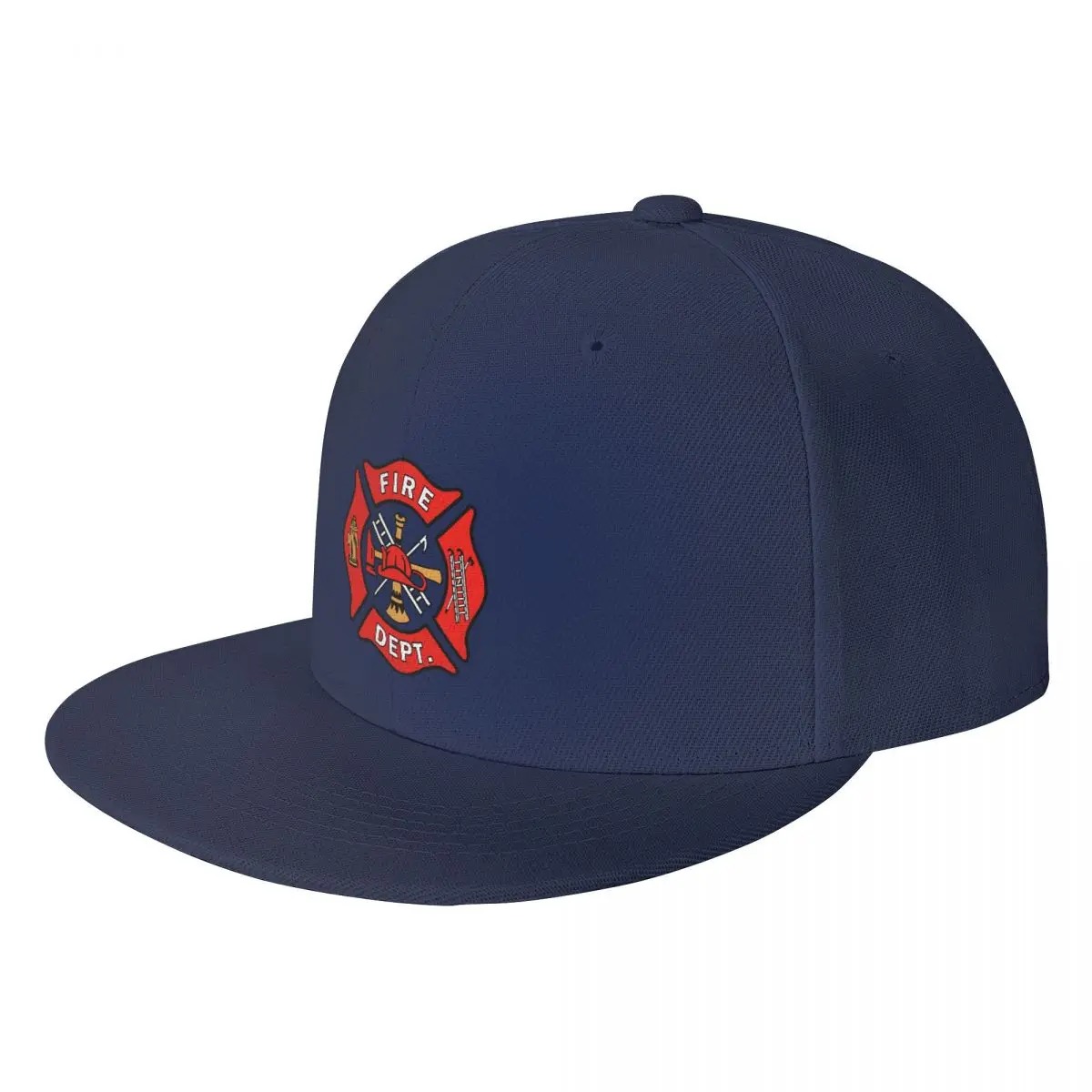 

New Custom Firefighter Department Logo Baseball Cap Flat Outdoor Snapback Men Adjustable Fireman Fire Rescue Hip Hop Dad Hat