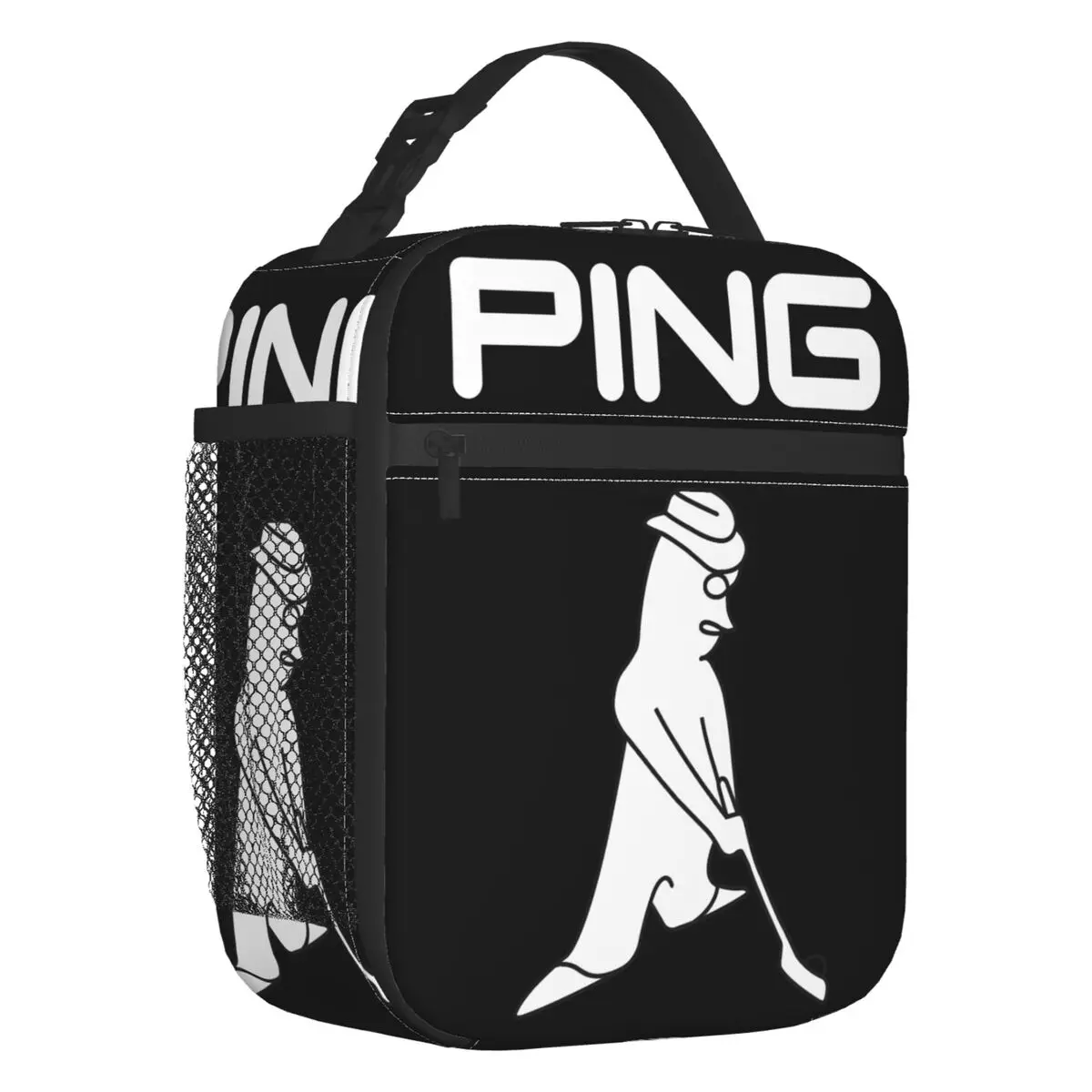 

Golf Logo Resuable Lunch Boxes for Women Waterproof Thermal Cooler Food Insulated Lunch Bag Office Work