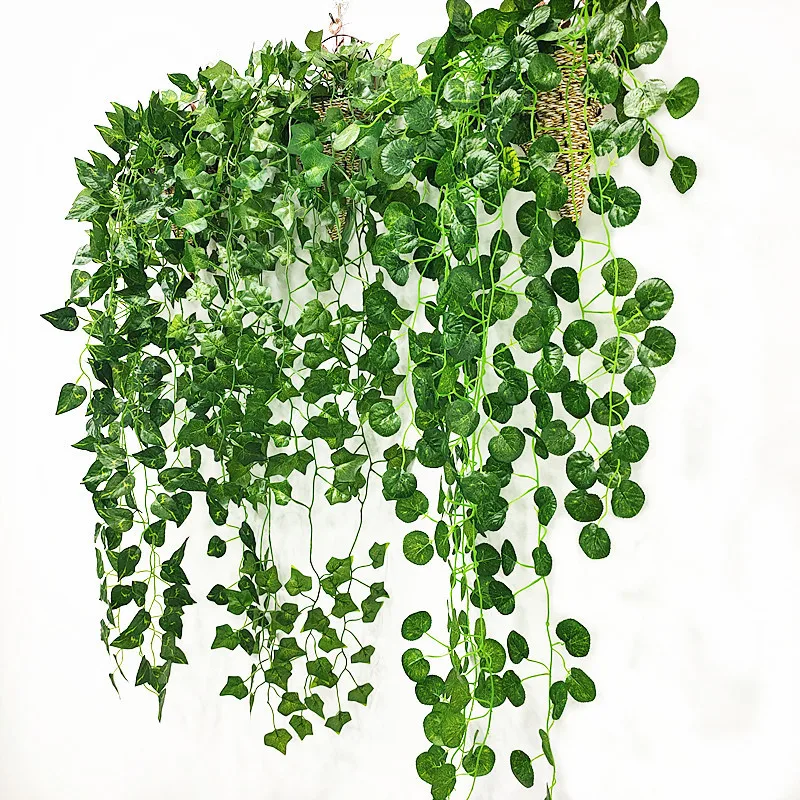 

Artificial Plants Creeper Wall Hanging Simulation Green Plant Fake Flower Rattan Home Decor Wedding Party Room Garden Decoration