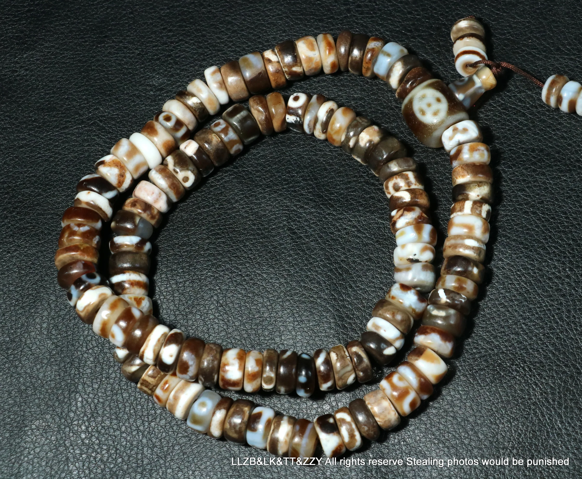 Королевская энергия магия тибетский старый агат натуральная вена ожерелье из