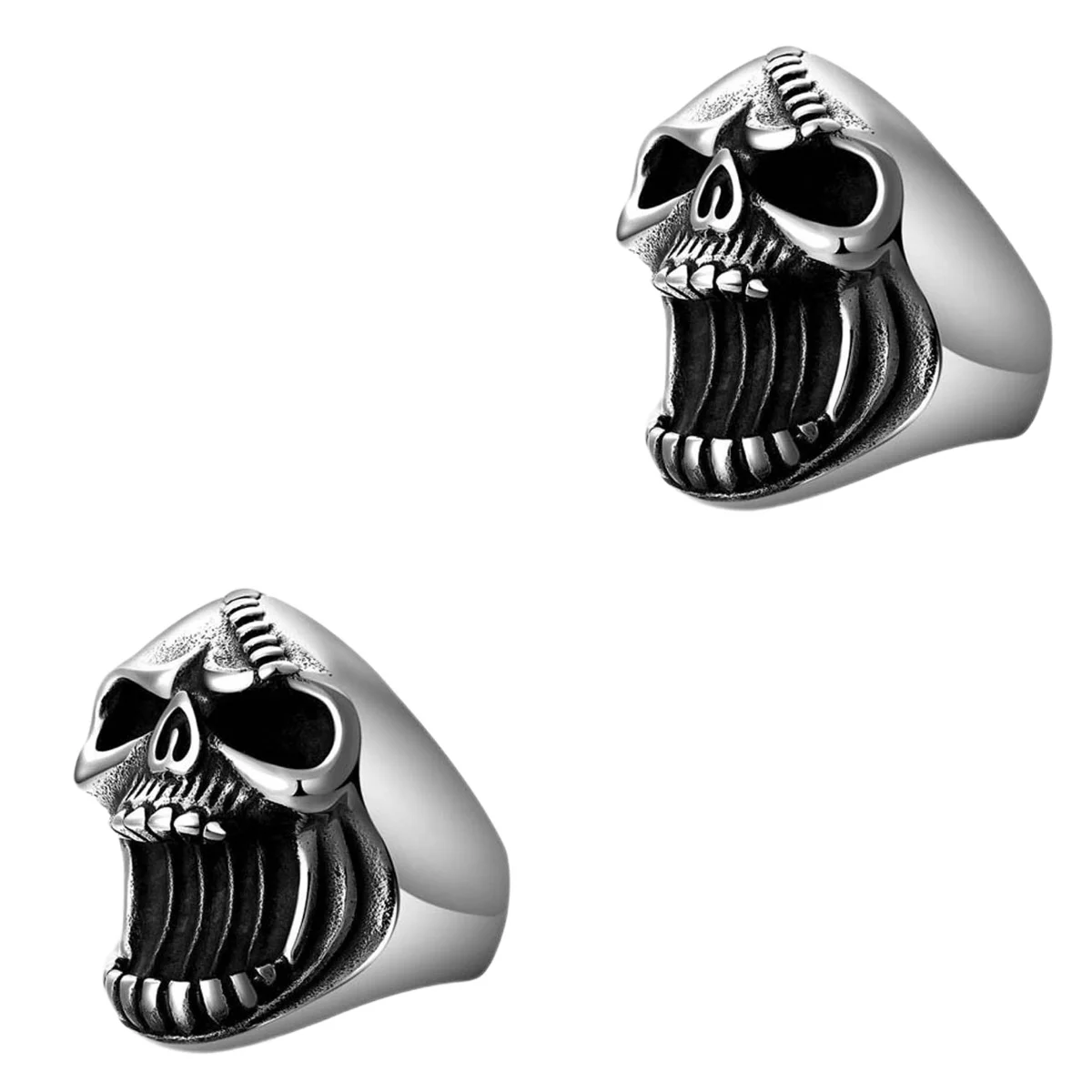 

2 pcs Punk Durable Creative Ring Fashion Finger Ring for Male