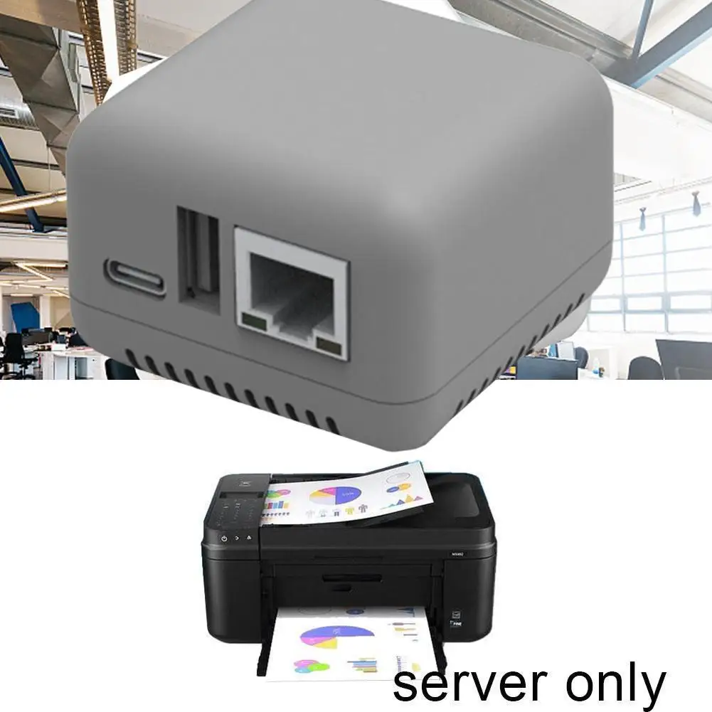 Mini NP330 Network USB 2.0 Print Server Print Server RJ45 LOYALTY-SECU For Your USB Printer Adapter Windows 11 Gray White images - 6