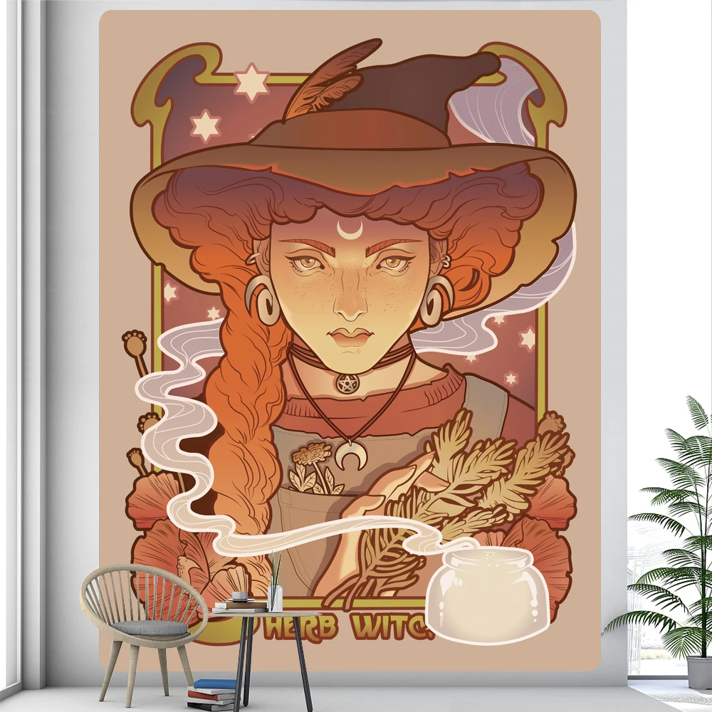 

woman hand psychedelic scene home decor art tapestry hippie boho tarot room wall decor wall hanging sheets
