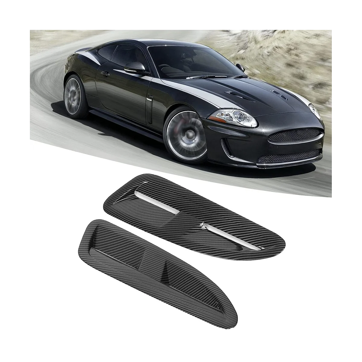 Накладки на вентиляционное отверстие капота универсальные для Jaguar XKR XK8 Mazda MX5 RX8