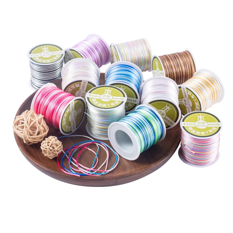 Нейлоновый шнур с резьбой 1 5 мм плетеный для макраме изготовления браслетов и