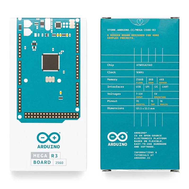 Фото Arduino Mega 2560 Rev3 A000067 ATMEGA2560 AVR однокристальная плата разработки микрокомпьютера Оригинал, импортированный из Италии №3