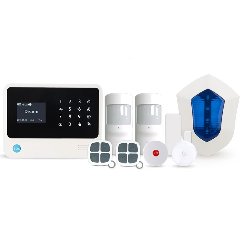 

2021 Wholesale touch screen wireless home burglar alarm system security intruder wifi/gsm alarm system