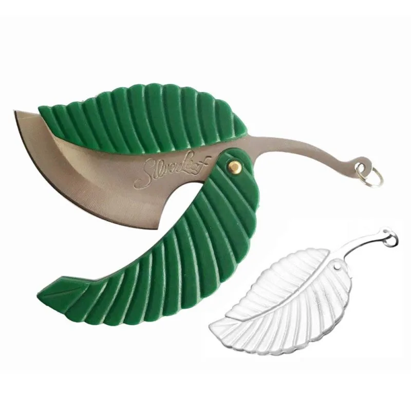 

Mini Portable Creative Multifunction Stainless Leaf Shaped Folding Fruit Vegetable Knife Outdoor Camping Knife Kitchen Equipment