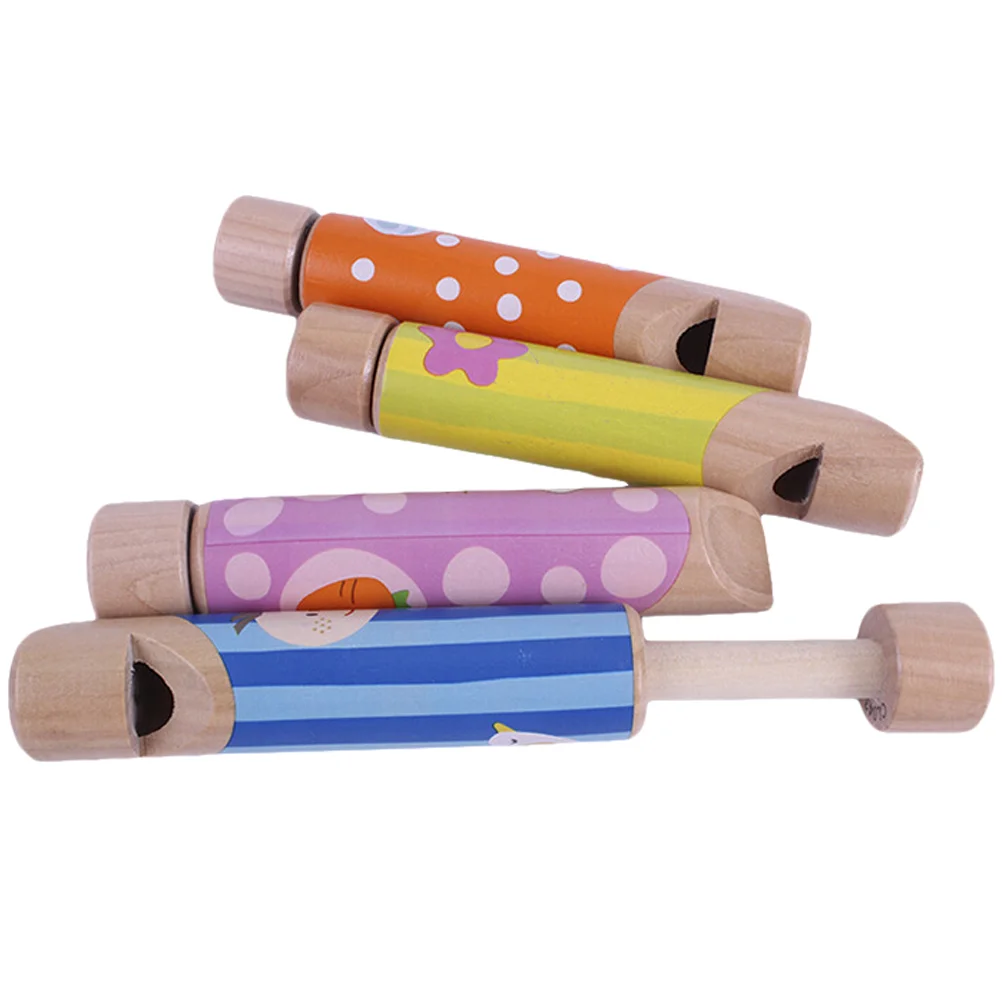 

4pcs Slide Whistle Wood Whistles Toy Kids Music Instrument Music Educational Toys