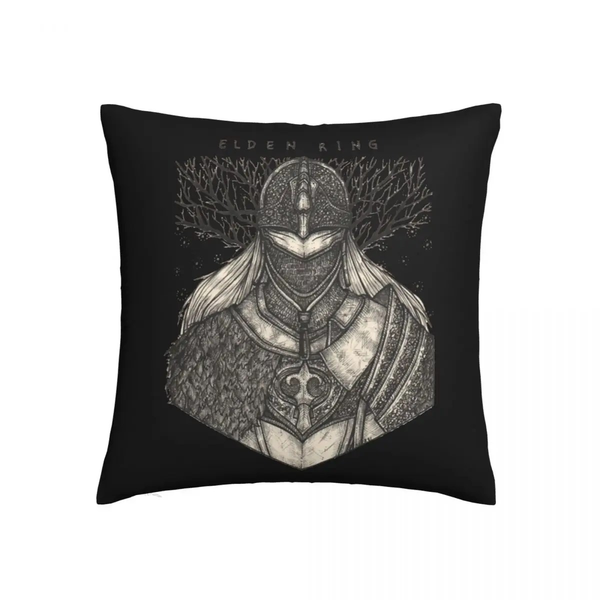 

Elden Ring Knight's Shield Pillowcase Printing Polyester Cushion Cover Decorations Pillow Case Cover Home Square 40X40cm