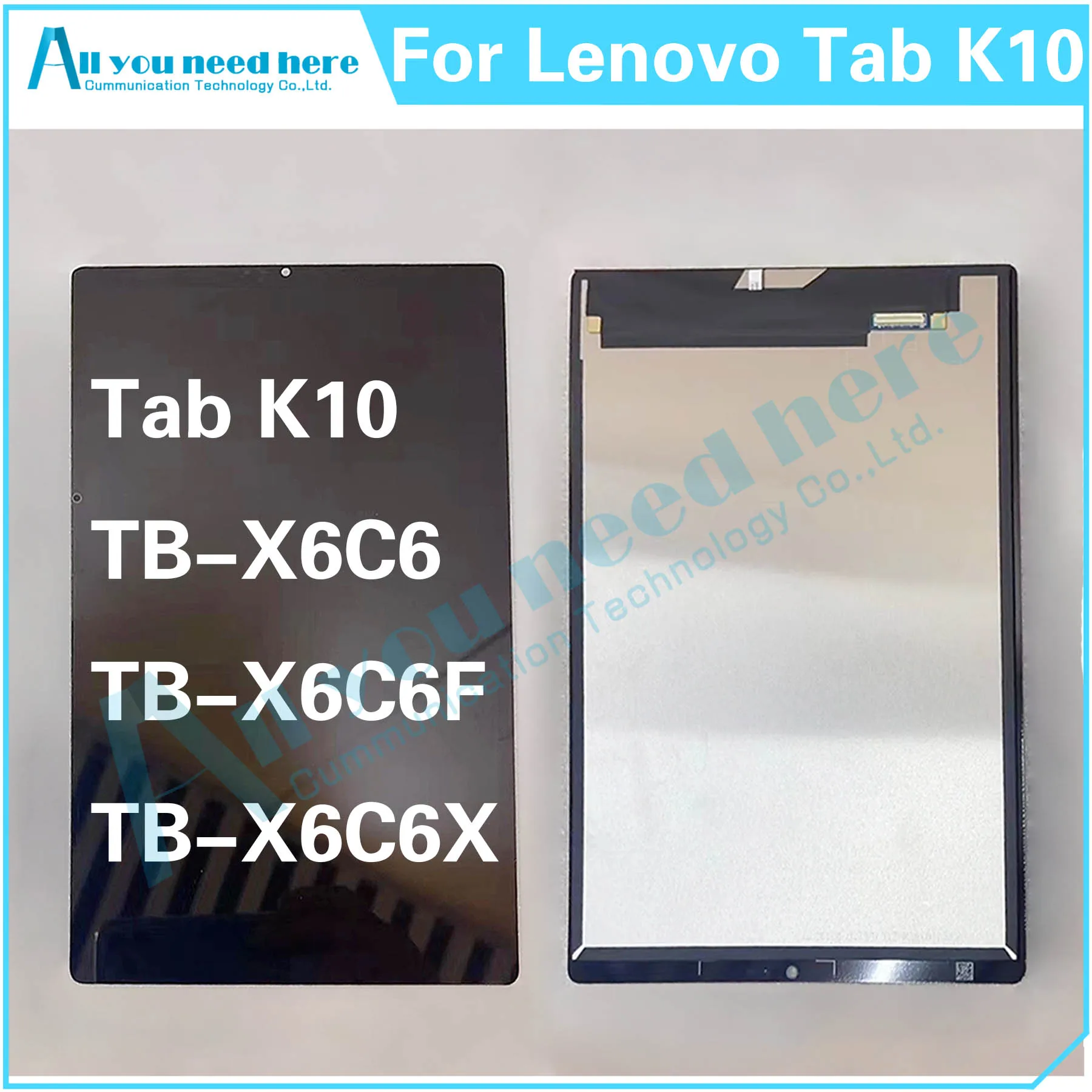 Фото 100% протестированный LCD-дисплей с сенсорным экраном и дигитайзером для Lenovo Tab K10 TB-X6C6F TB-X6C6X TB-X6C6, запчасти для ремонта и замены №1