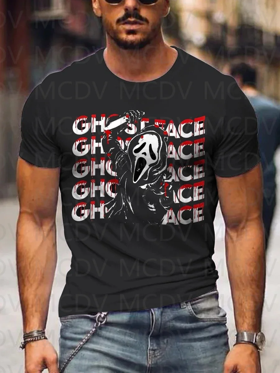 

Men's Summer Shorts Sleeve Shirts Skeleton Graphic Casual Print T-Shirt