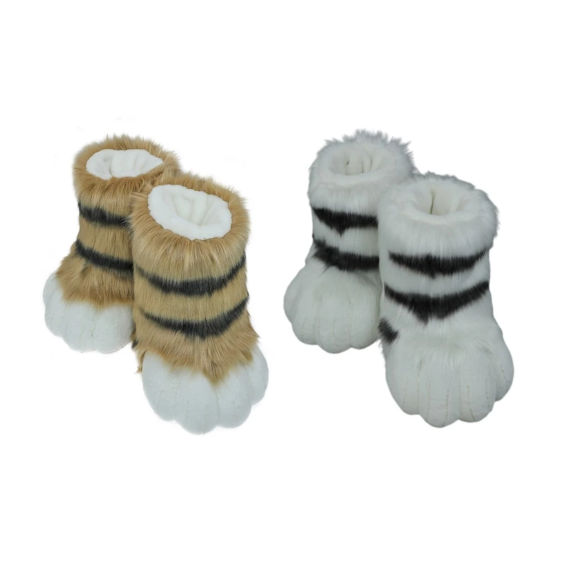 

3D Plush Animal Fluffy Boots Shoes Japanese Anime Game Character Cosplay Costumes Props for Halloween Christmas Stage