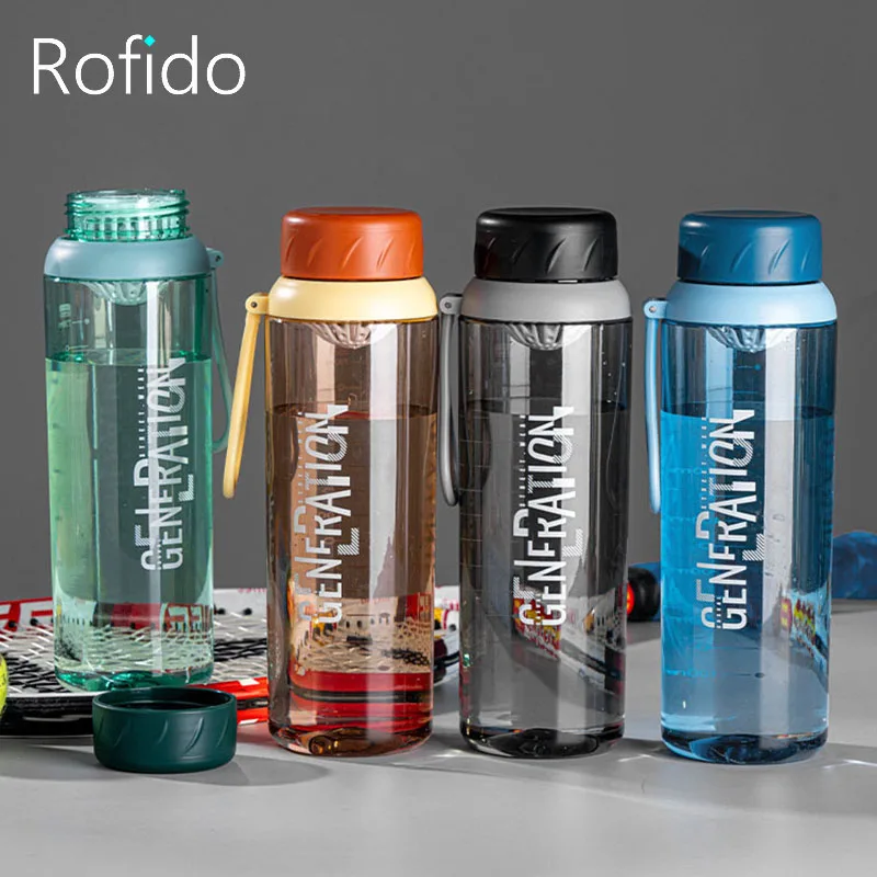 

Спортивная герметичная портативная бутылка для воды для фитнеса, шейкер, пластиковая чашка для кофе, уличный дорожный чайник, посуда для на...