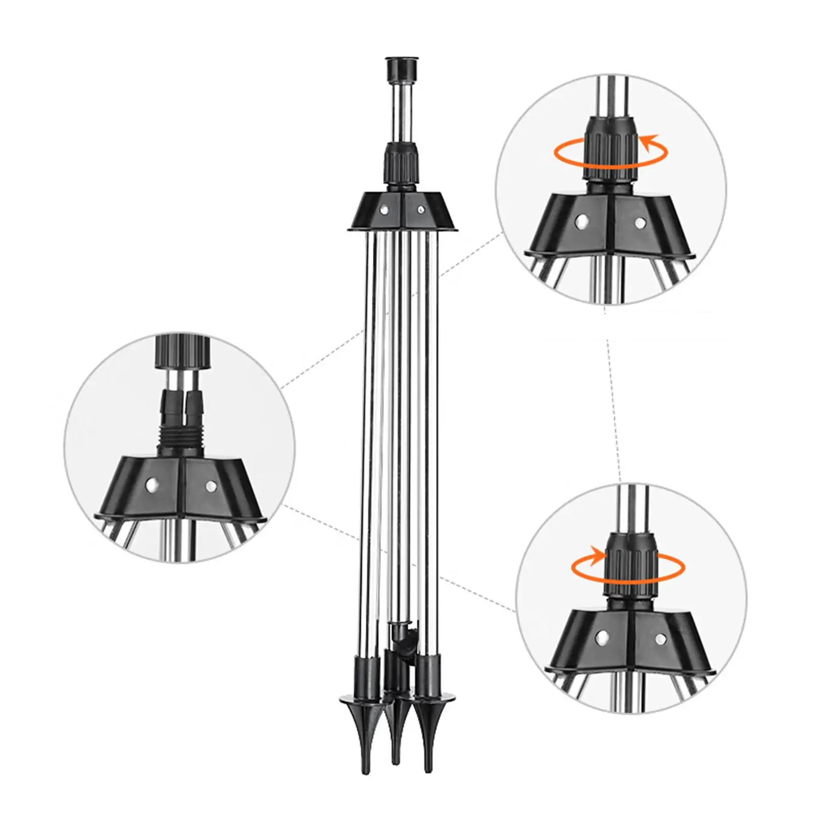 Разбрызгиватель со штативом 3/4 дюйма телескопический 53-90 см для быстрого