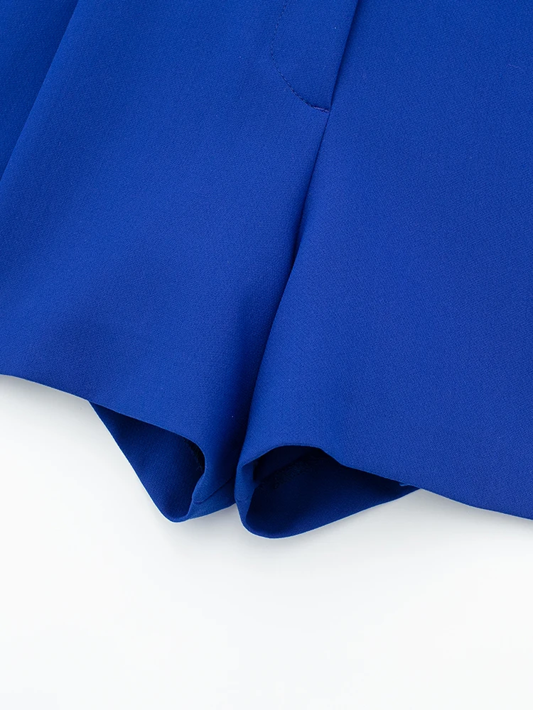 PAILETE Women 2023 fashion front pleats shorts vintage high waist zipper fly female short pants mujer