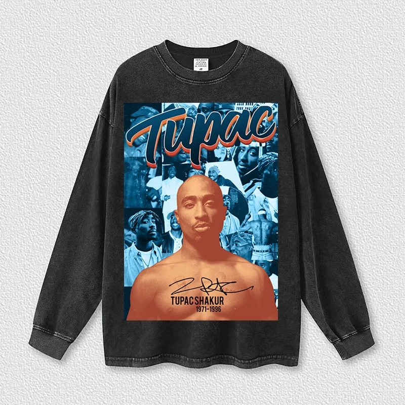 

Новинка 2022, мужские хлопковые Толстовки TUPAC с принтом в стиле оверсайз, мужская одежда TUPAC, брендовые футболки для мужчин, футболки оверсайз