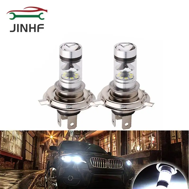 

2PCS H4 LED Bulb White Car Motorcycle Headlight High Power 8000K Fog Light Driving Bulb 1800LM Headlight Bulb for Car Truck