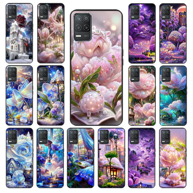 

Nature Flower Peony Rose Case for OPPO Realme GT 2 Pro X2 Pro XT C25S 9 8 7 6 Pro GT Master C3 C21 C21Y C11 C35 C31 X3 SuperZoom