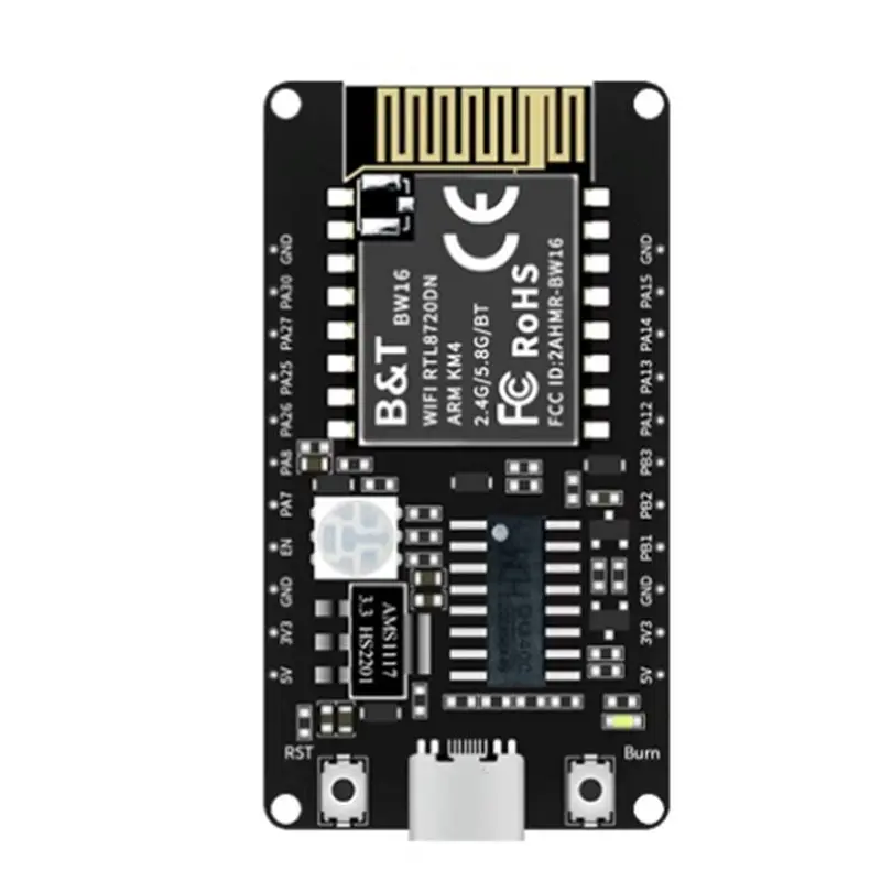 Фото Плата разработки DT51 BW16-Kit RTL8720DN, двухдиапазонный Wi-Fi модуль с низким энергопотреблением, Bluetooth BLE, интерфейс Typ №4
