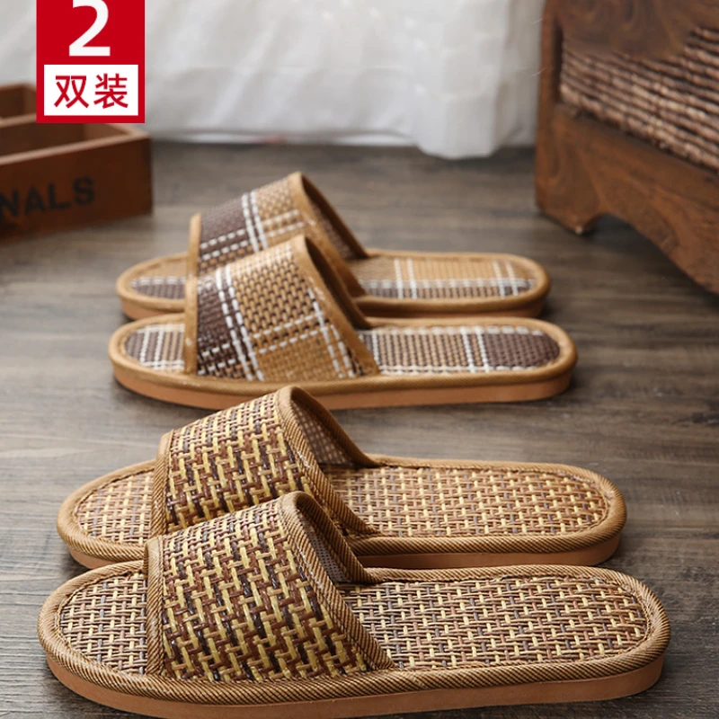 

Buy One Get One Slippers for Men Summer Indoor Home Couples Soft Sole Slippers for Non slip Household Slippers for Women at Home