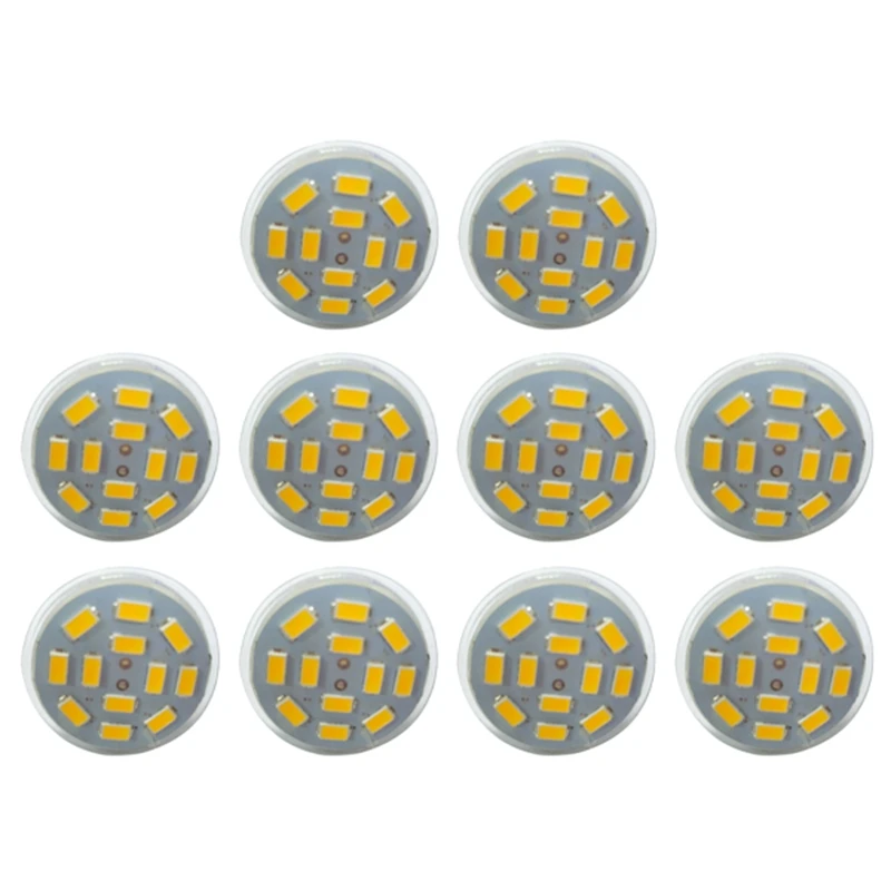 

10X 6 Вт GU4(MR11) Светодиодный прожектор MR11 12 SMD 5730 570 лм 12 В постоянного тока, теплый белый