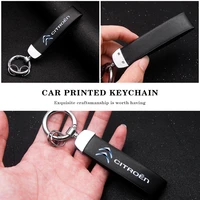 gifts auto accessories leather business key rings organizing household car signs for citroen c2 c4 c4l c4picasso c5 c6 etc