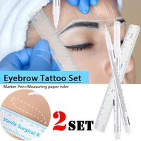 2 set brow pencil tattoo skin marker pen white eyebrow tattoo marker microblading accessories makeup beauty permanent tool