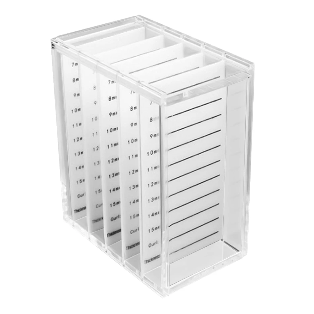 

5 Layers False Eyelashes Acrylic Transparent Storage Box Organizer Fake Lashes Makeup Case