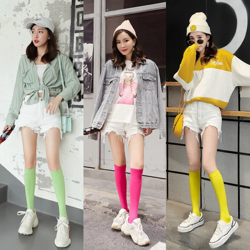 Весенние женские носки тонкие теплые утепленные чулки для женщин и девочек выше